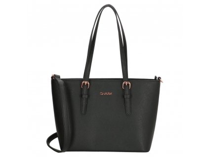 Elegantná kabelka London Marantes Middle Charm - čierna