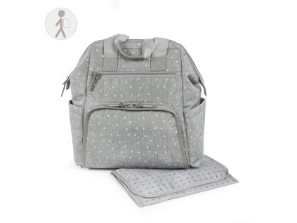 Prebalovací batoh na kočík Walking Mum Dreamer - sivý