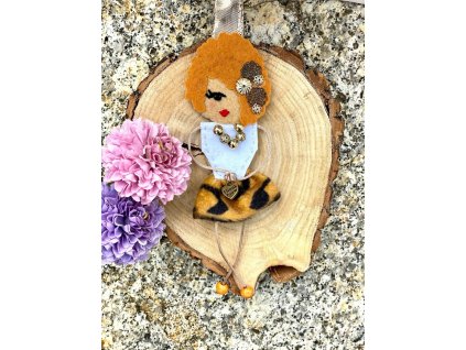 Handmade Filcový prívesok na kabelku Littletinka Sheila