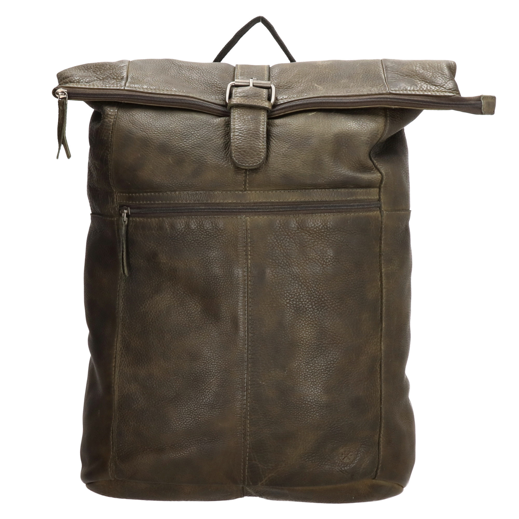 Hide & Stitches Batoh z pravej kože Old West Paint Rock na notebook 15,6