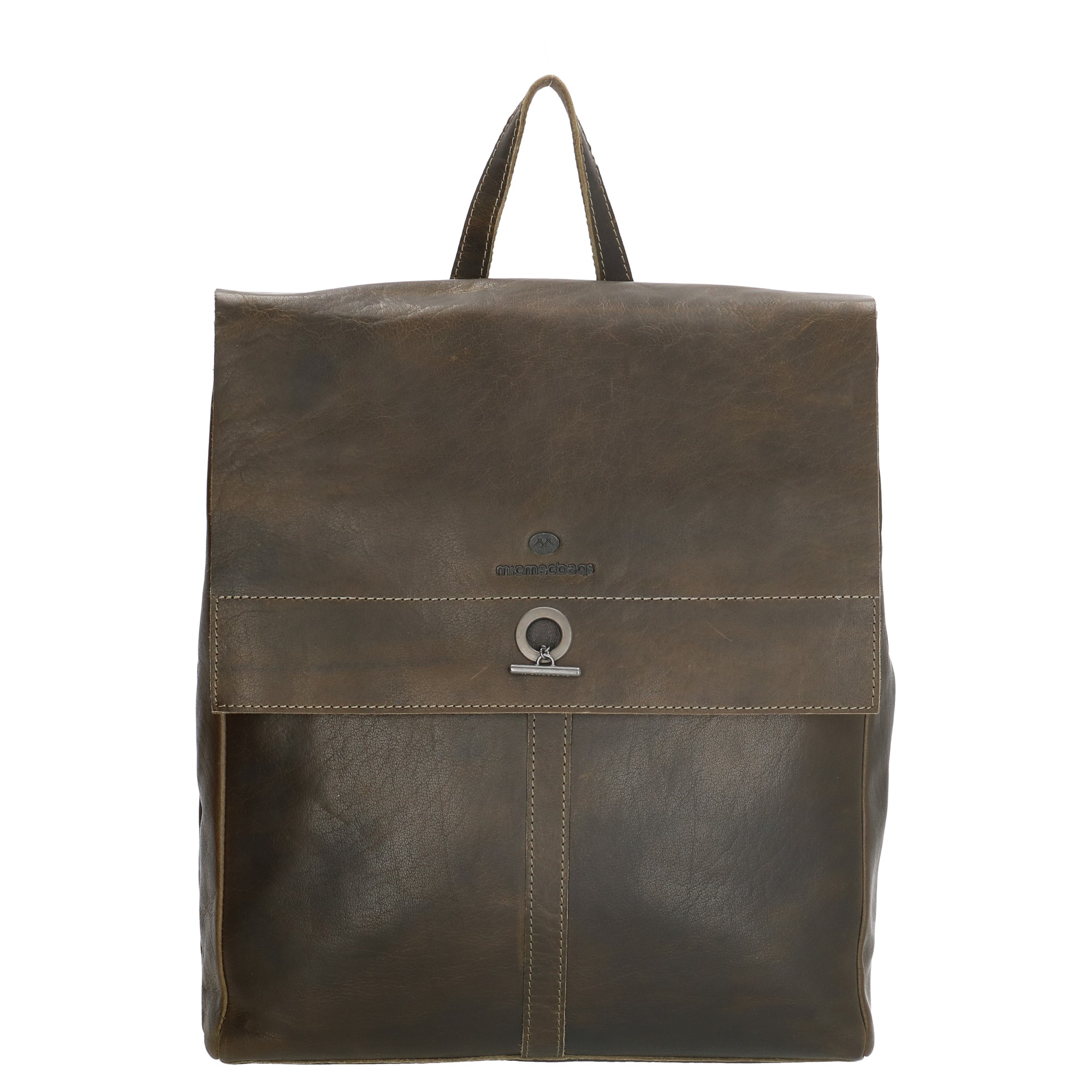 E-shop Dámsky laptop batoh z pravej kože Micmacbags Golden Gate - olivový (13,3 ")