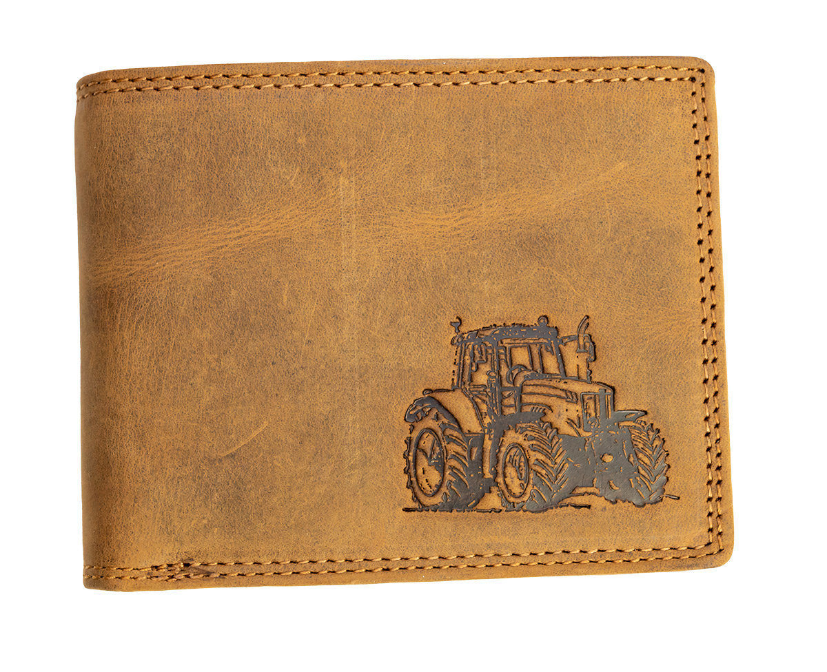 E-shop HL Luxusná kožená peňaženka s traktorom