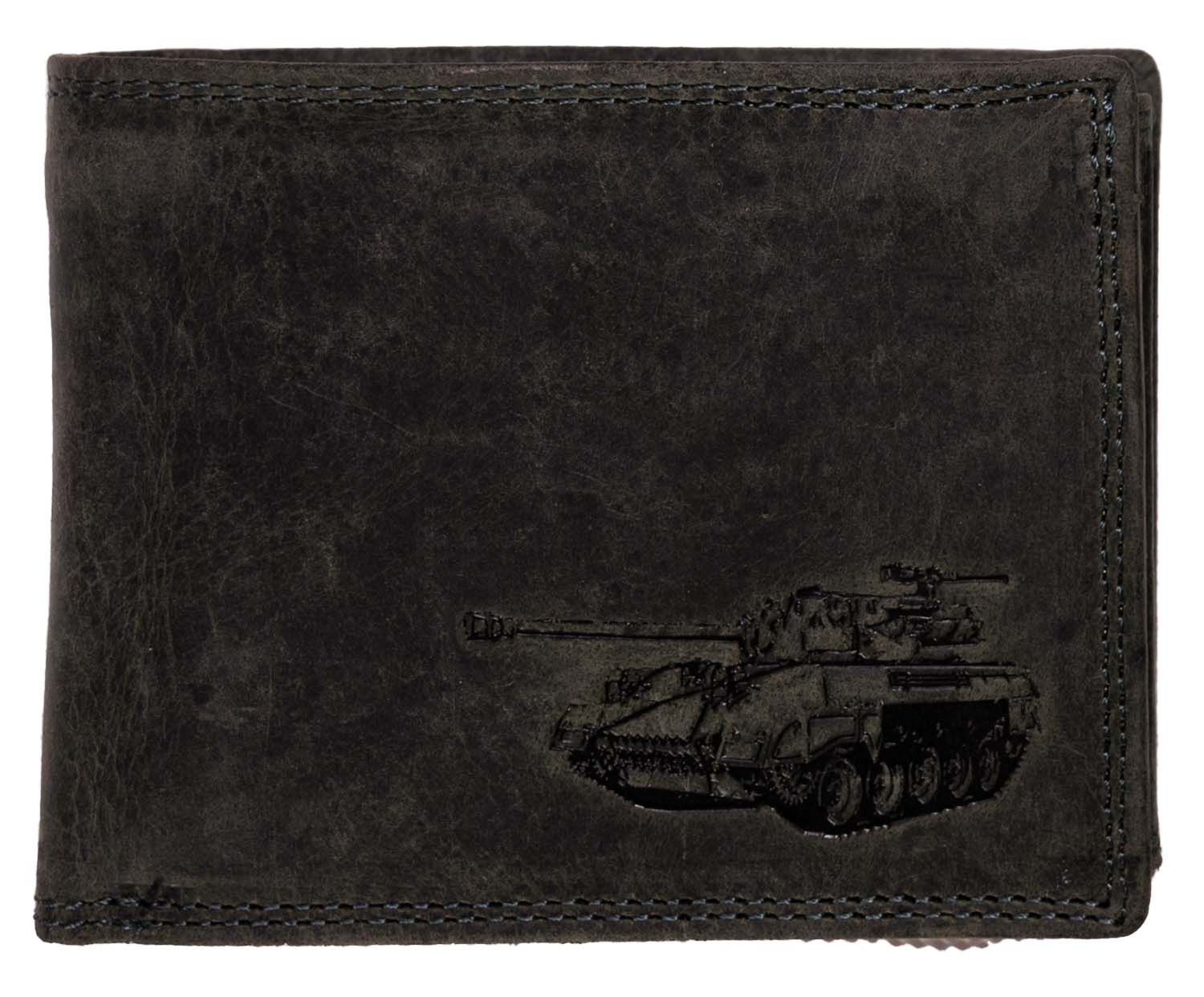 E-shop HL Luxusná kožená peňaženka s tankom - čierna