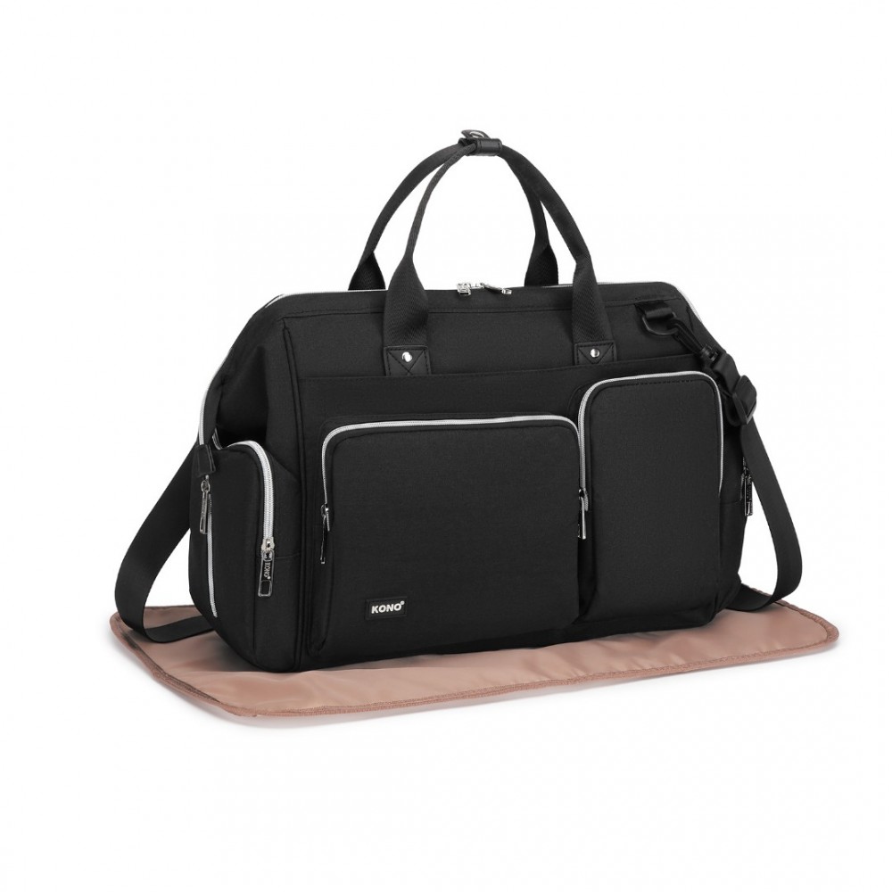 E-shop Cestovná multifunkčná prebalovacia taška Kono Mamabag - čierna