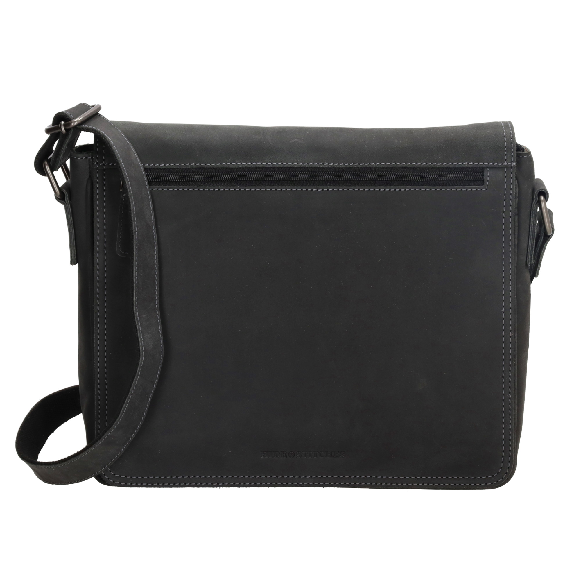 E-shop Kožená crossbody unisex taška Hide & Stitches Idaho - čierna