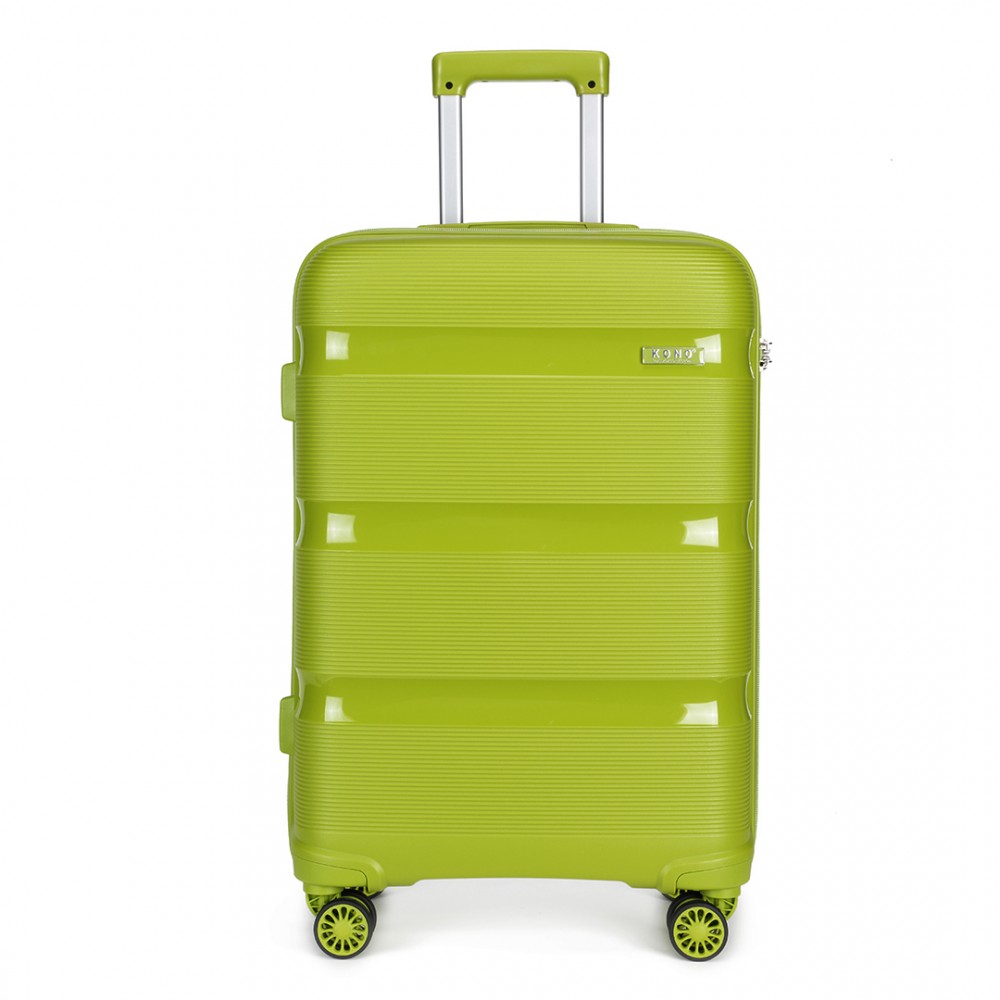 E-shop KONO Cestovný kufor na kolieskach Classic Collection - zelený - 97 L