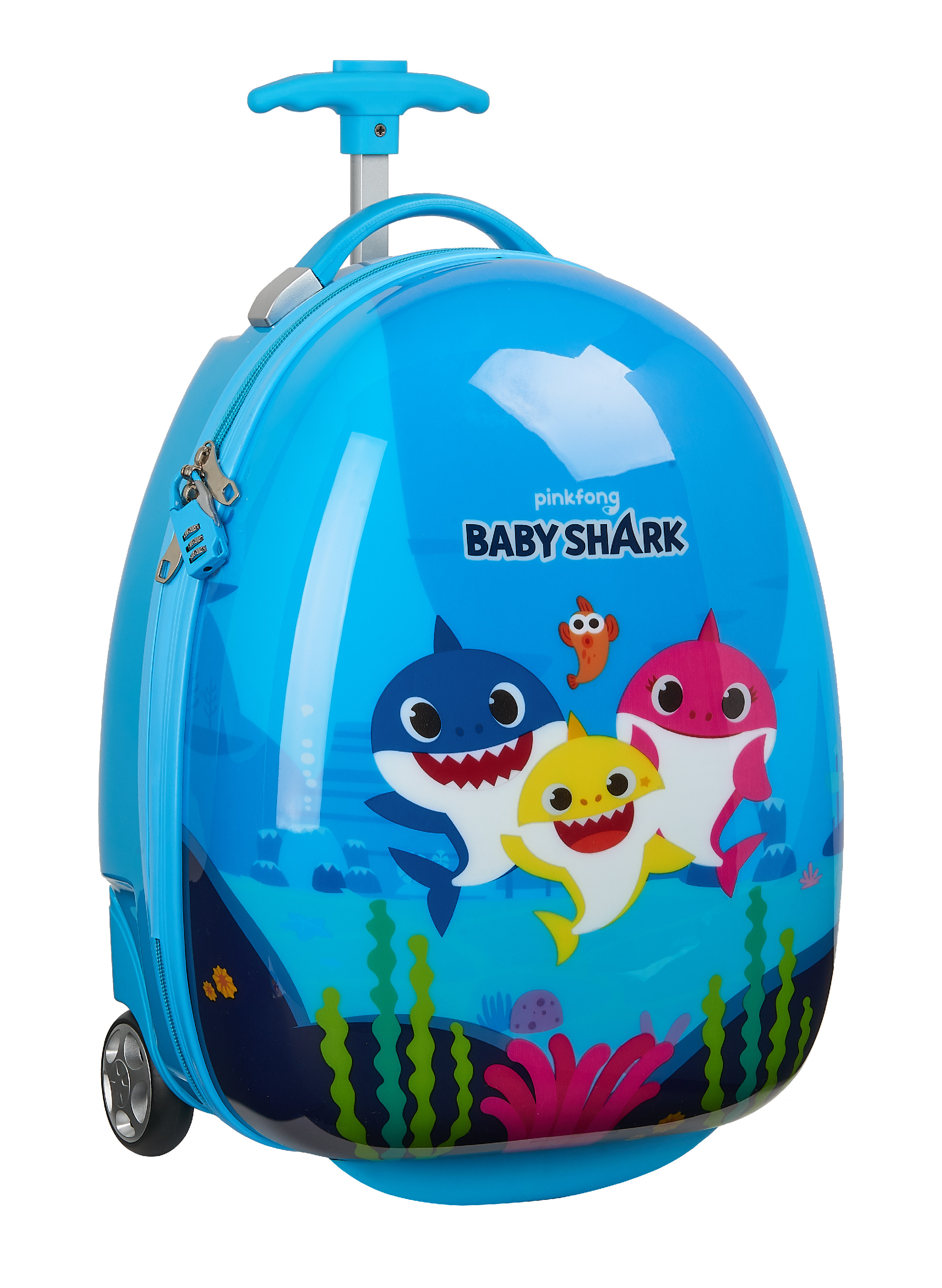 E-shop SAFTA Detský kufor na kolieskach Baby Shark - 27 L