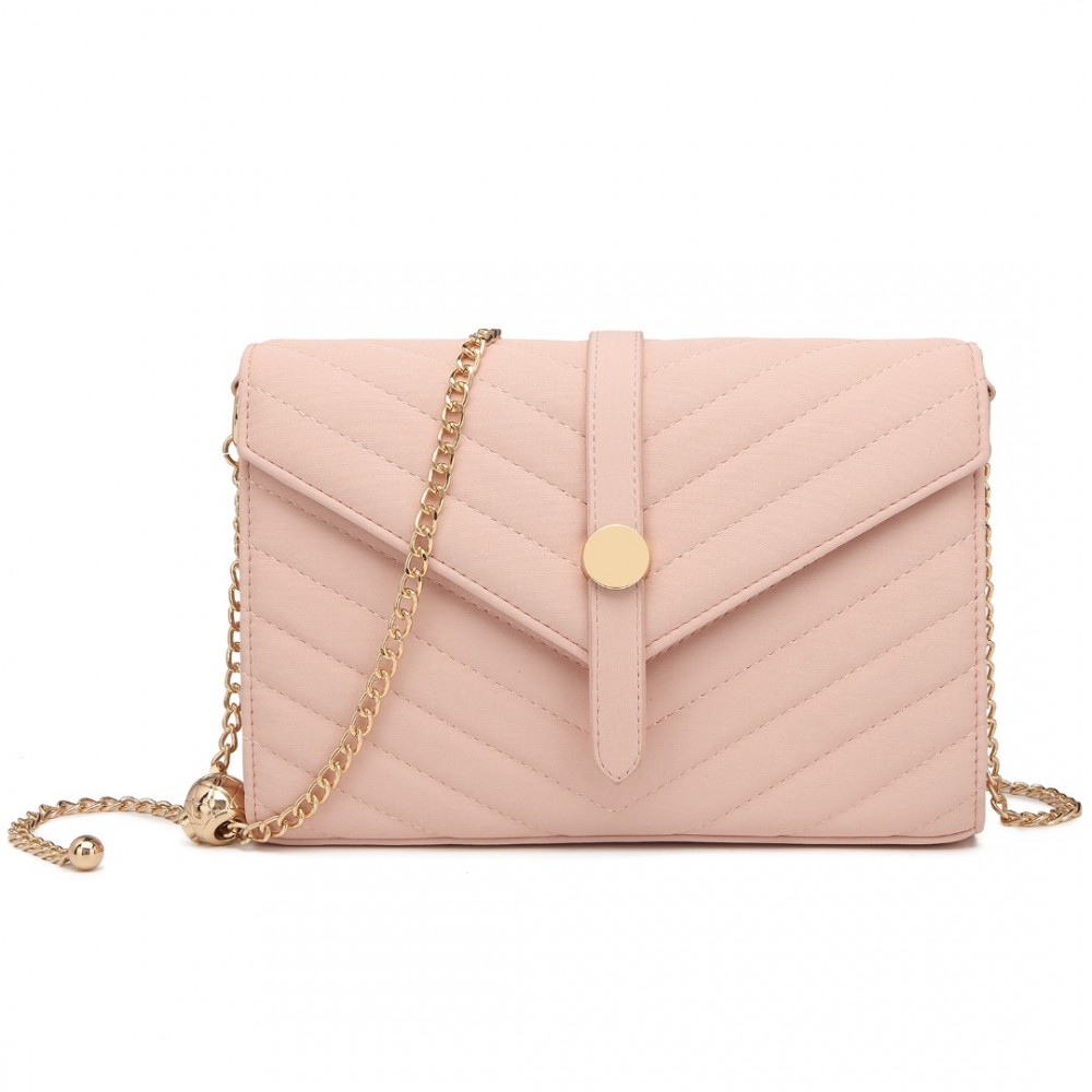 E-shop Miss Lulu spoločenská dámska listová kabelka LP2205 - ružová