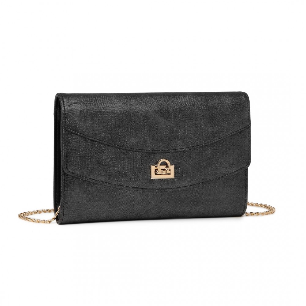 E-shop Miss Lulu dámska elegantná spoločenská kabelka LP2219 - čierna