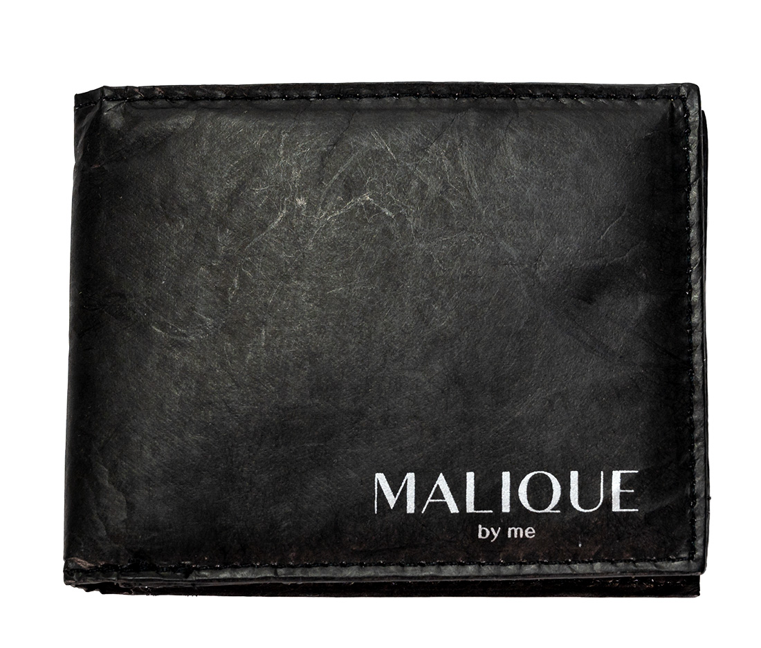 E-shop Malique dámska dizajnová papierová peňaženka D1093A - čierna - 11 cm