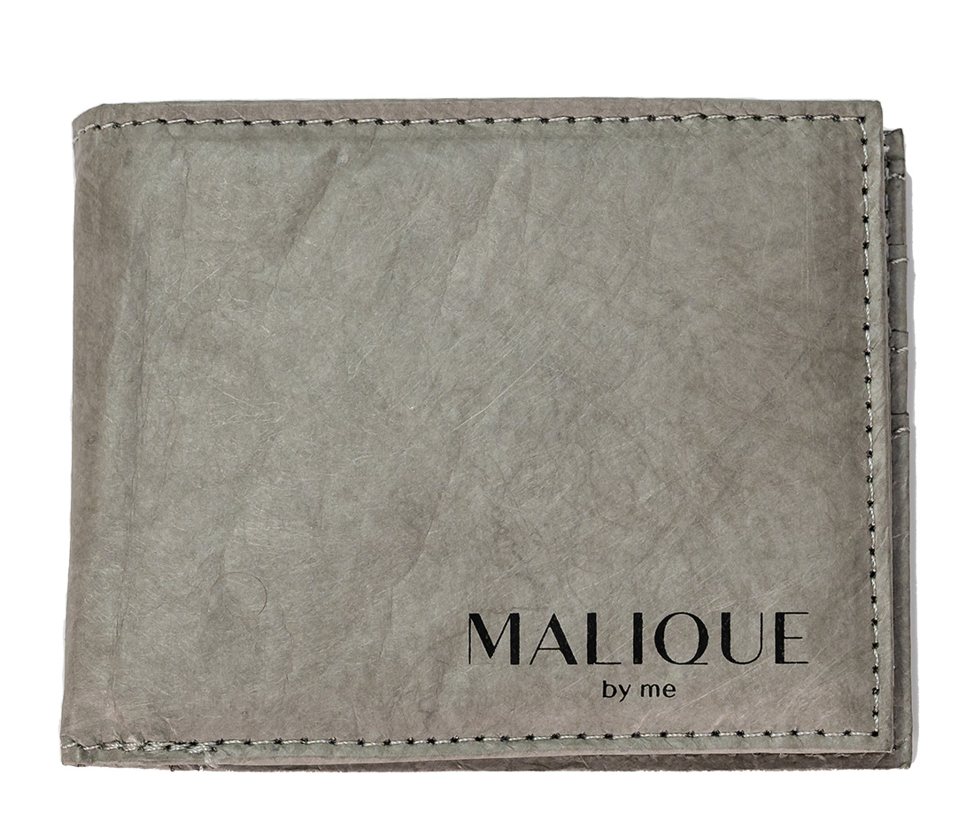 E-shop Malique dámska dizajnová papierová peňaženka D1093B - sivá - 11 cm