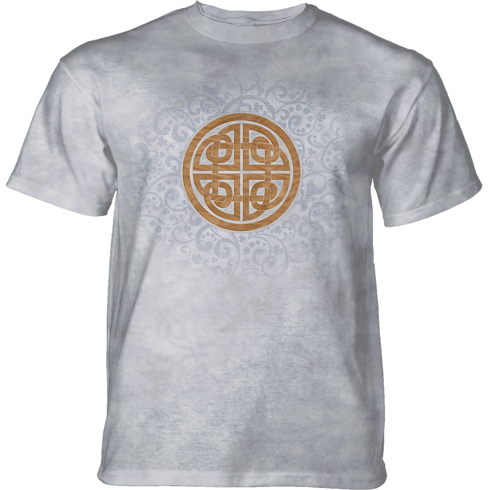 E-shop Pánske batikované tričko The Mountain - Celtic Knot- sivé