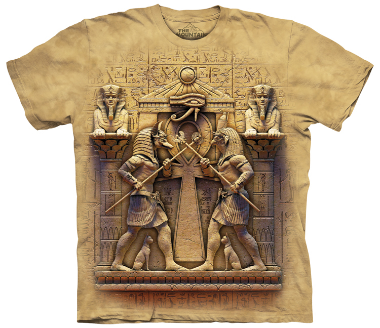 E-shop Pánske batikované tričko The Mountain - Egypt - pieskové