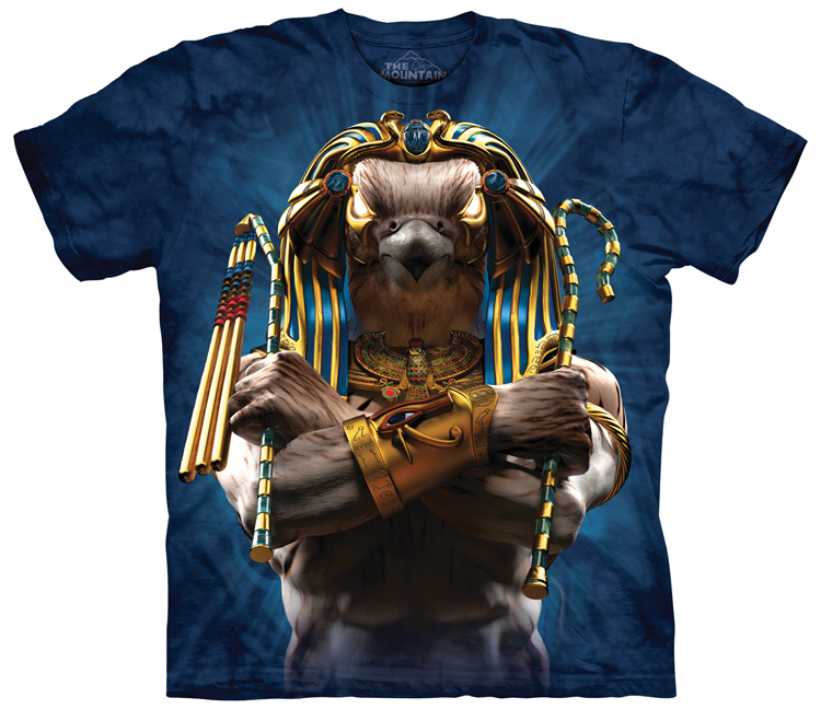 E-shop Pánske batikované tričko The Mountain - Egyptský boh - modré