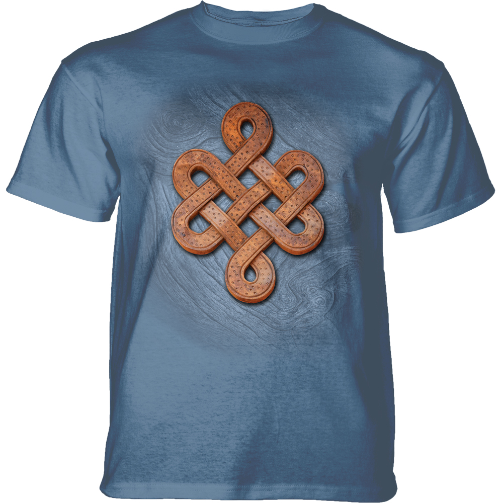 E-shop Pánske batikované tričko The Mountain - Knots On Knots- modré