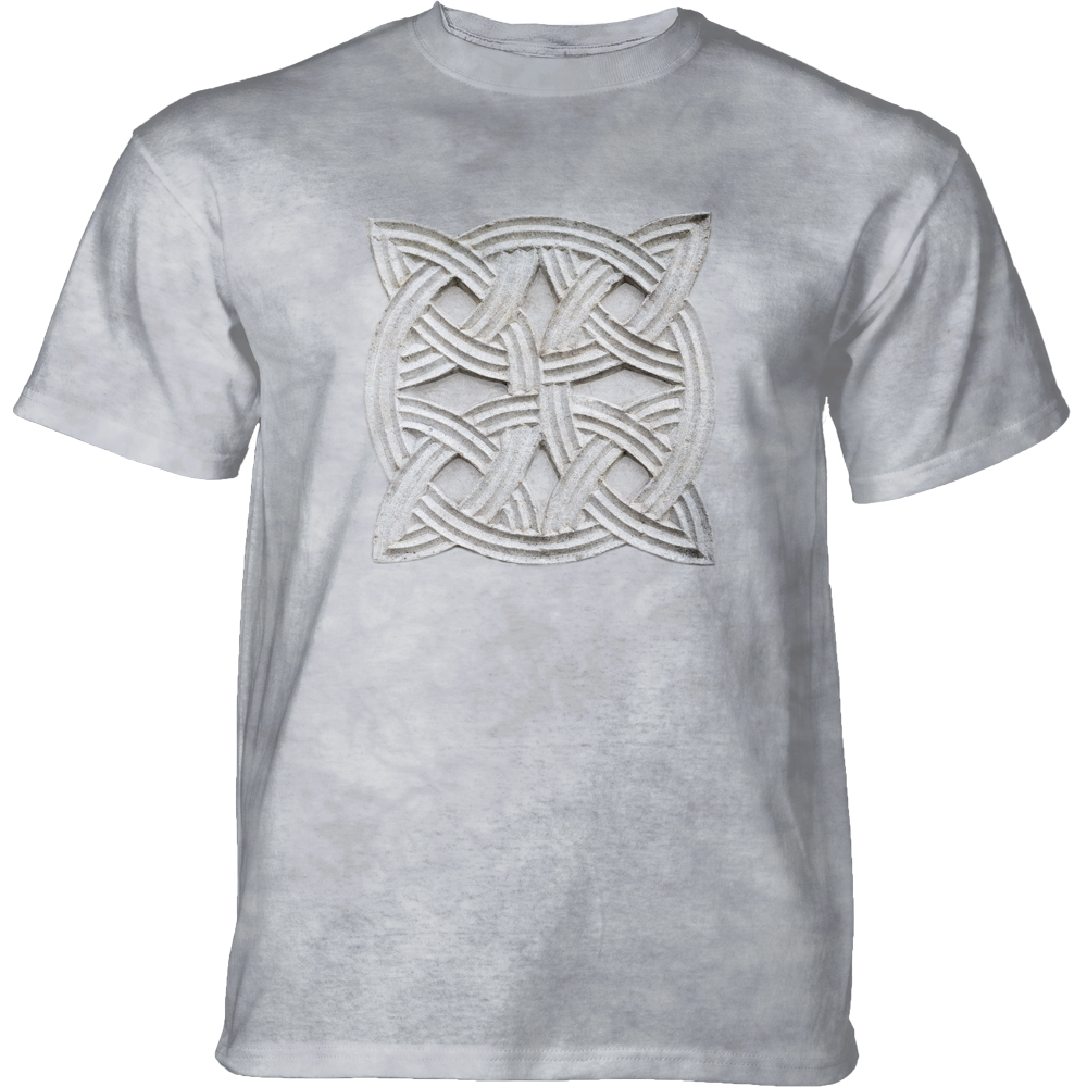 E-shop Pánske batikované tričko The Mountain - Stone Knot- sivé