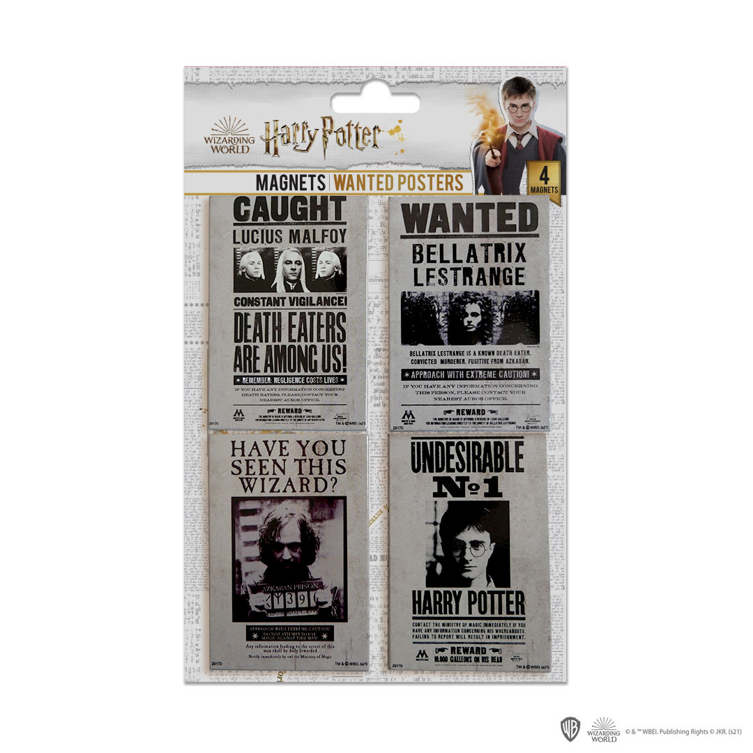 E-shop Wizarding World Harry Potter Sada 4 kusov magnetiek WANTED Harry Potter - MAP5003