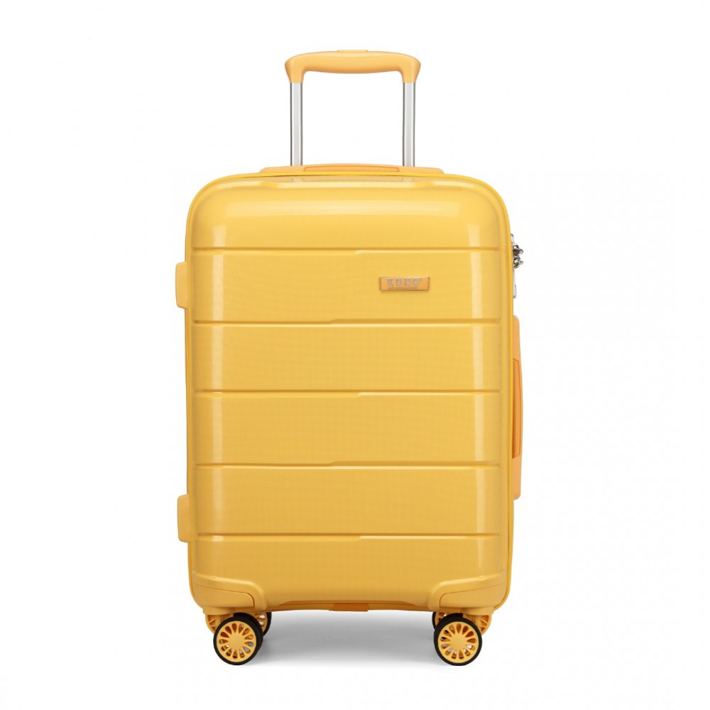 E-shop Kono cestovný kufor na kolieskach Classic Collection - žlutý 77L