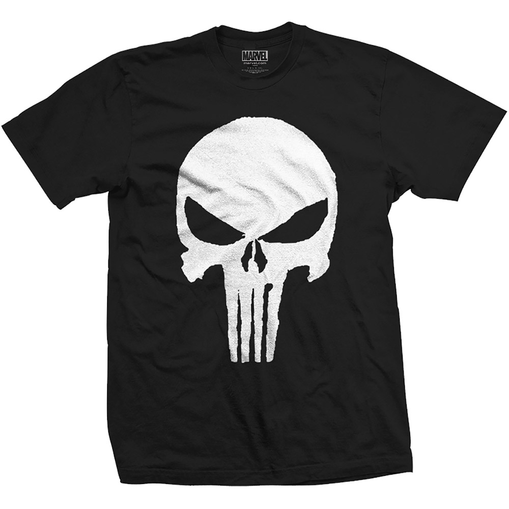 E-shop RockOff Bavlnené originálne tričko Punisher - čierne