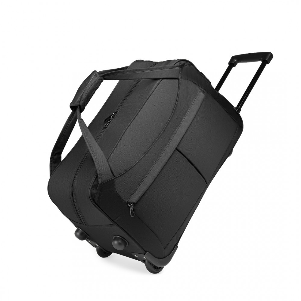 E-shop KONO cestovná taška na kolieskach s výsuvnou rukoväťou - čierna - 55L