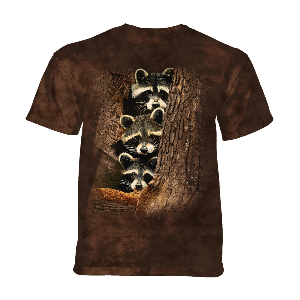 E-shop The Mountain Detské batikované tričko - THREE RACCOONS - medvedíky čistotné - hnedá