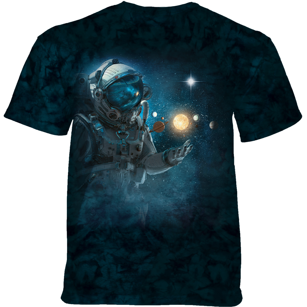 E-shop Pánske batikované tričko The Mountain - ASTRONAUT EXPLORER - modrá