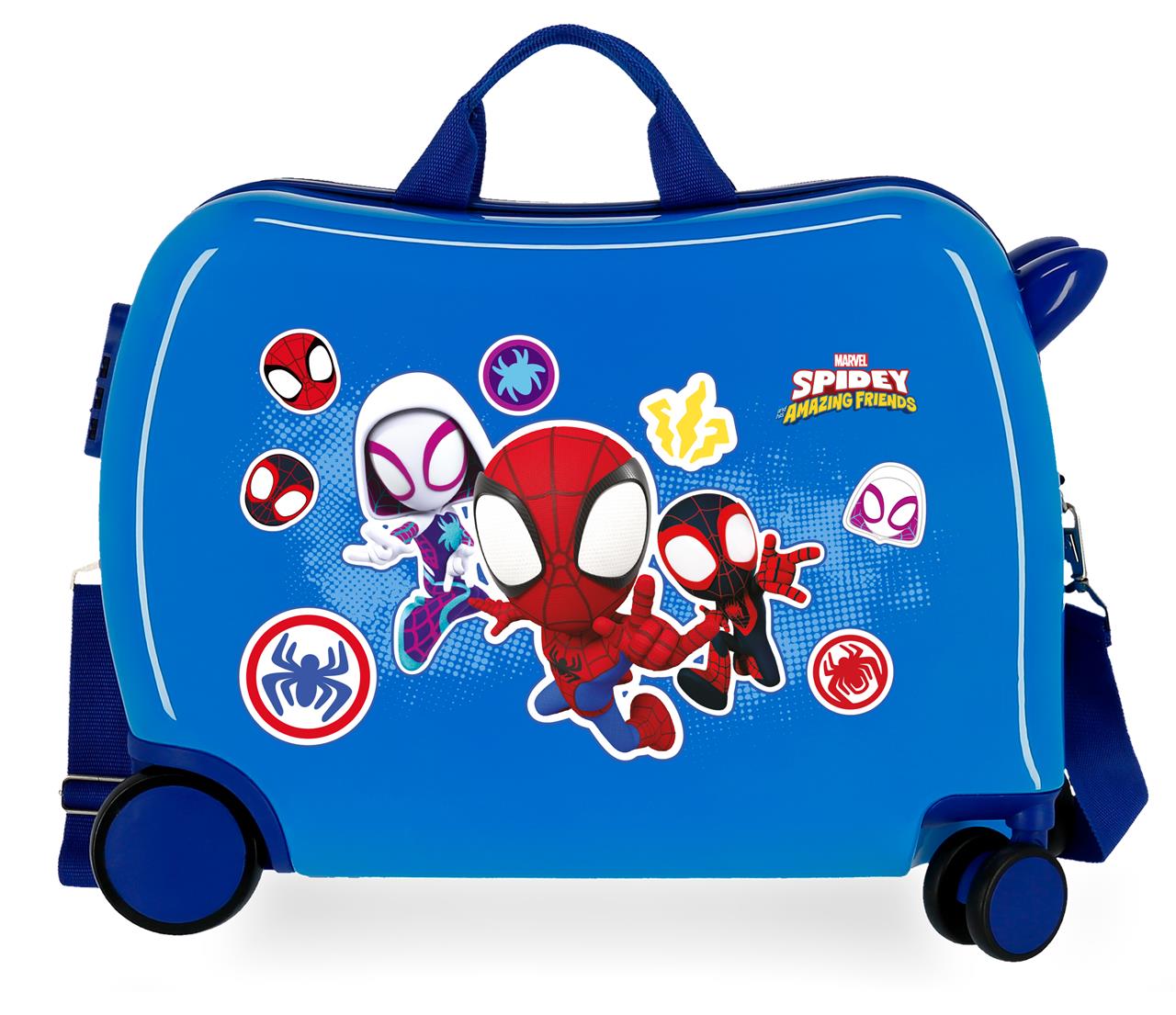 JOUMMABAGS Detský kufor na kolieskach - odrážadlo - Marvel Spidey Amazing Friends - 34L