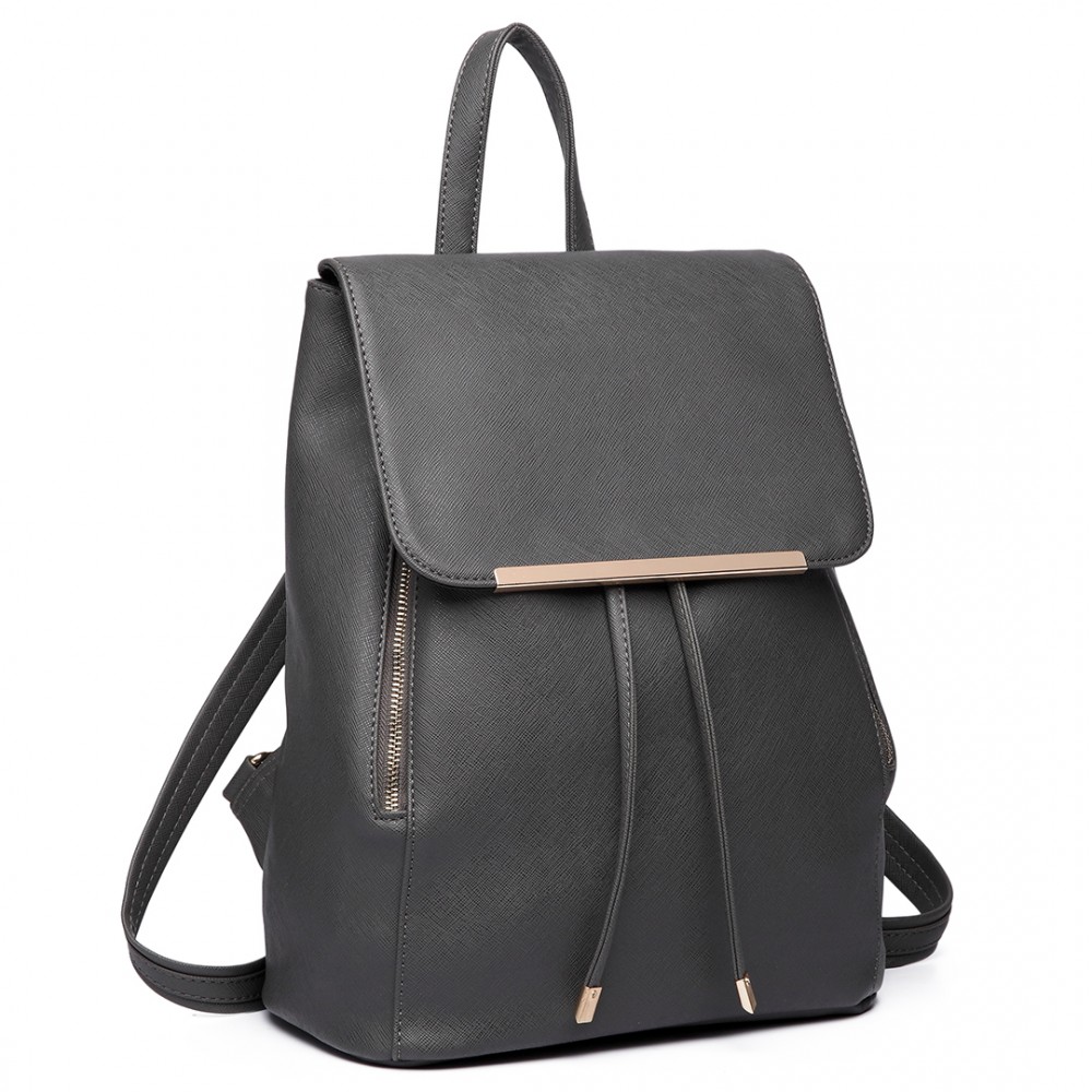 Miss Lulu Elegantný dámsky ruksak - Tmavo Sivý - 35 cm -9L