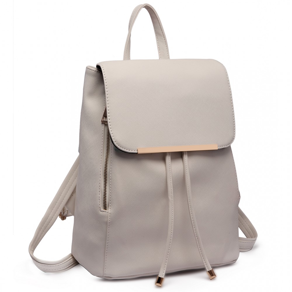 Miss Lulu Elegantný dámsky ruksak - Bledo Sivý- 35 cm -9L