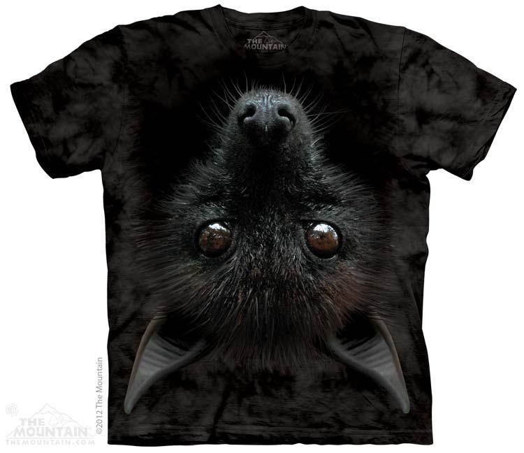 Pánske batikované tričko The Mountain - Bat Head - čierna Veľkosť: S