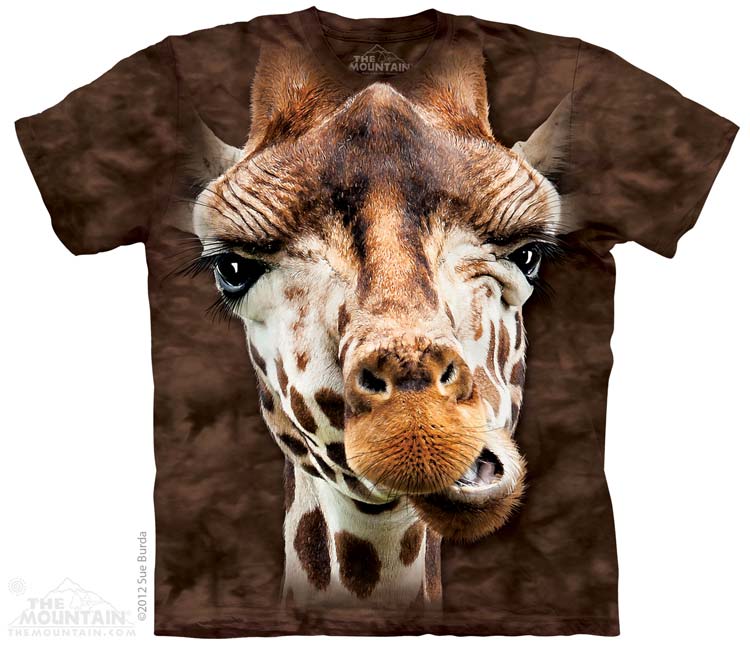Pánske batikované tričko The Mountain - Giraffe - hnedé Veľkosť: S