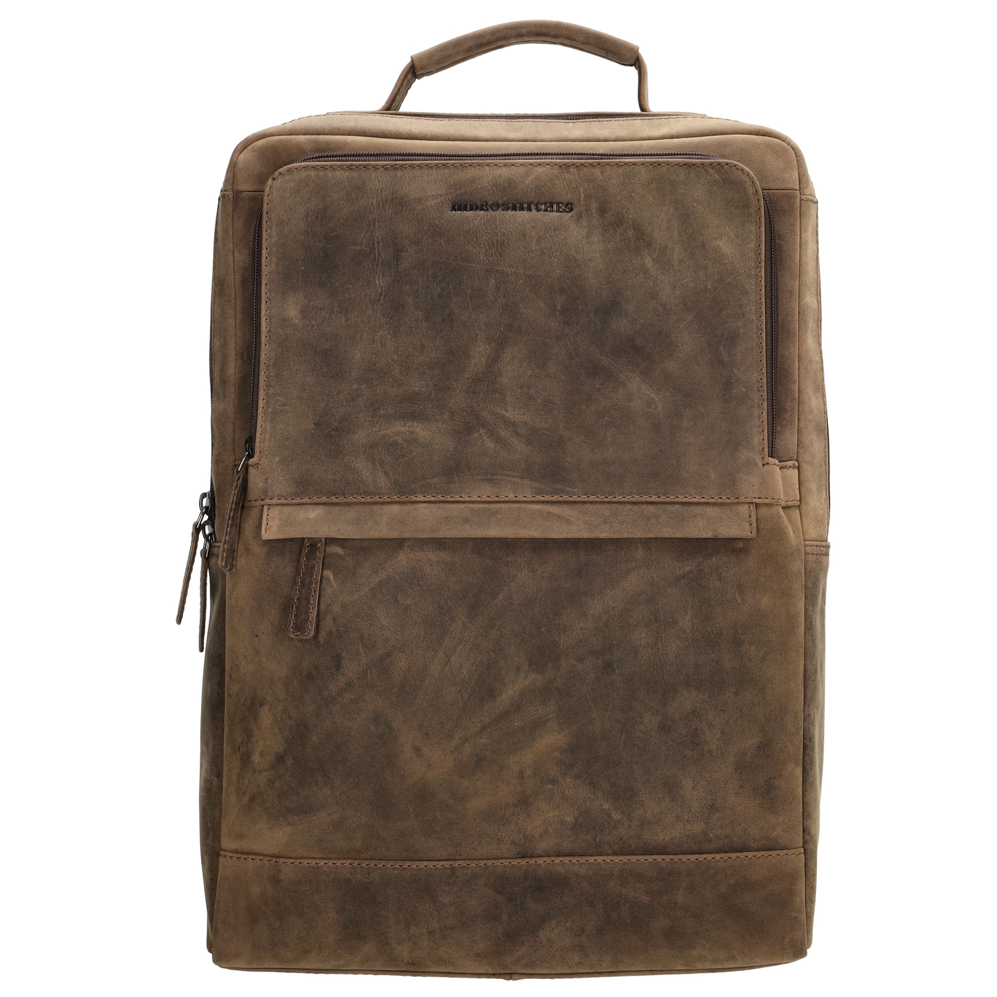 Hide & Stitches Idaho kožený unisex laptop batoh 15,6