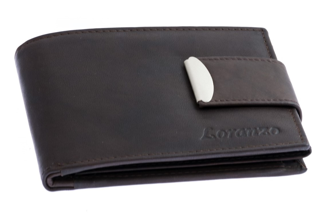 E-shop Loranzo Pánska peňaženka s prackou - hnedá