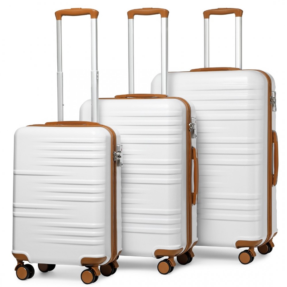 British Traveller set 3 kufrov - 42L, 72L, 111L - biely