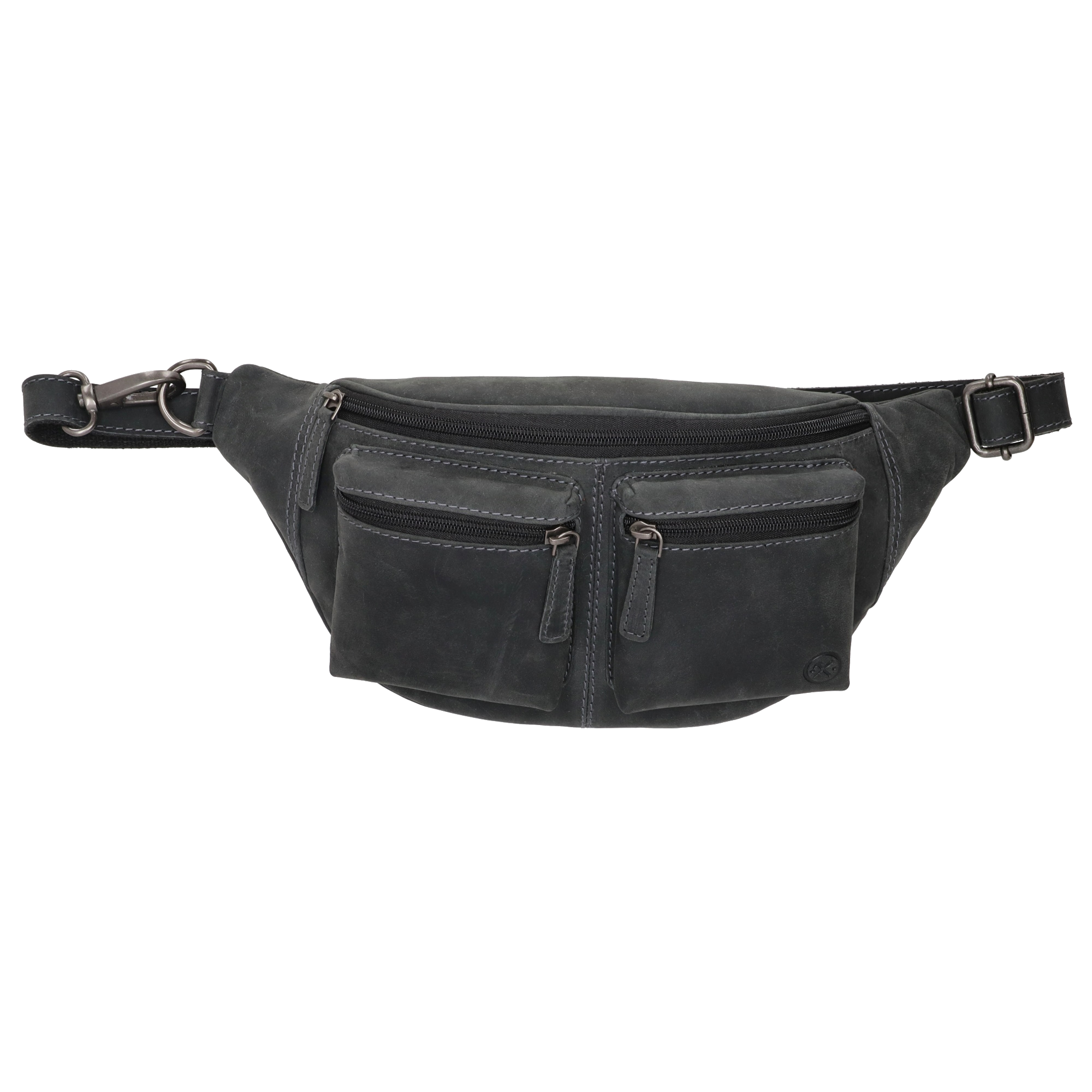 Hide & Stitches Idaho kožená unisex ľadvinka - čierna