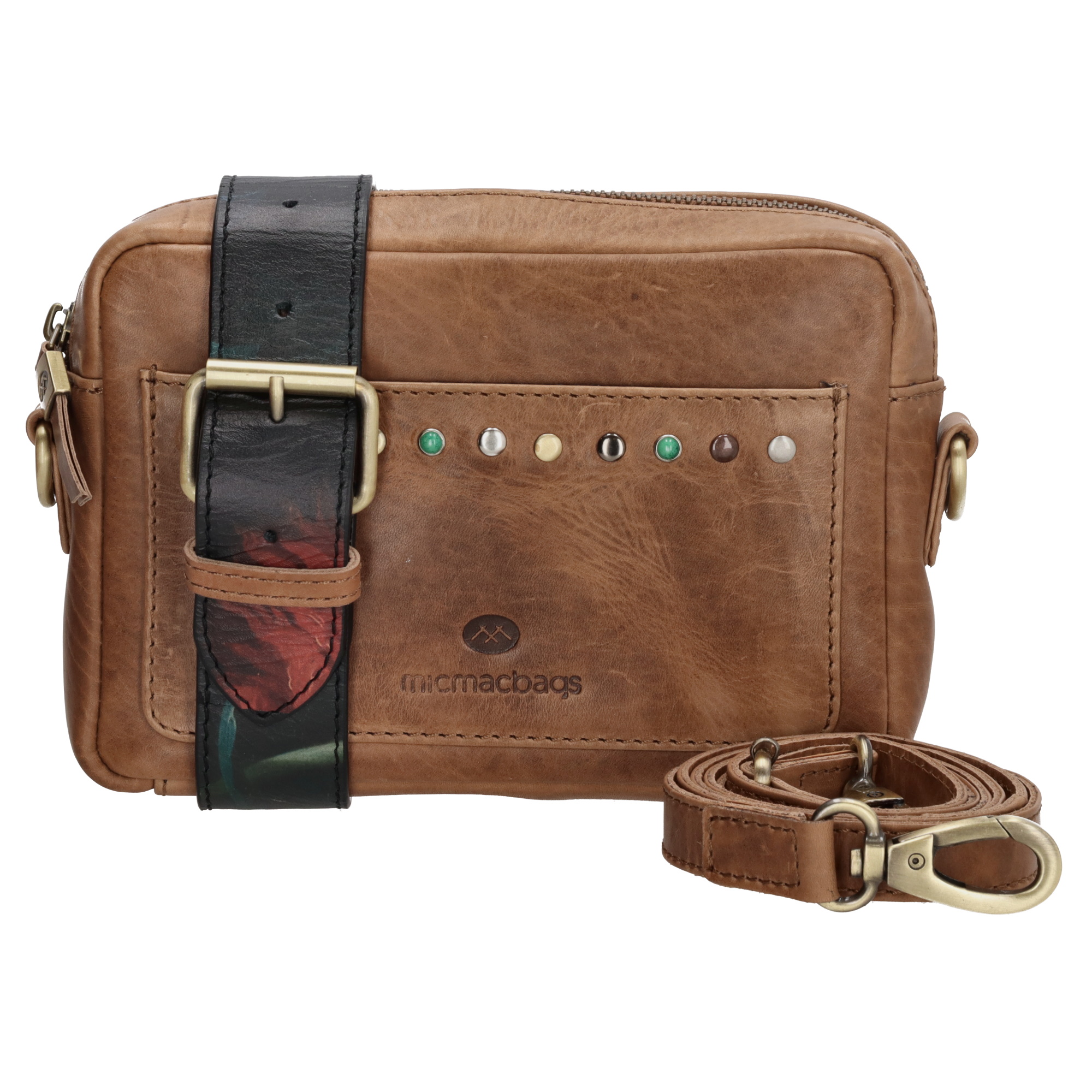 Micmacbags Masterpiece dámska kožená crossbody taška - piesková
