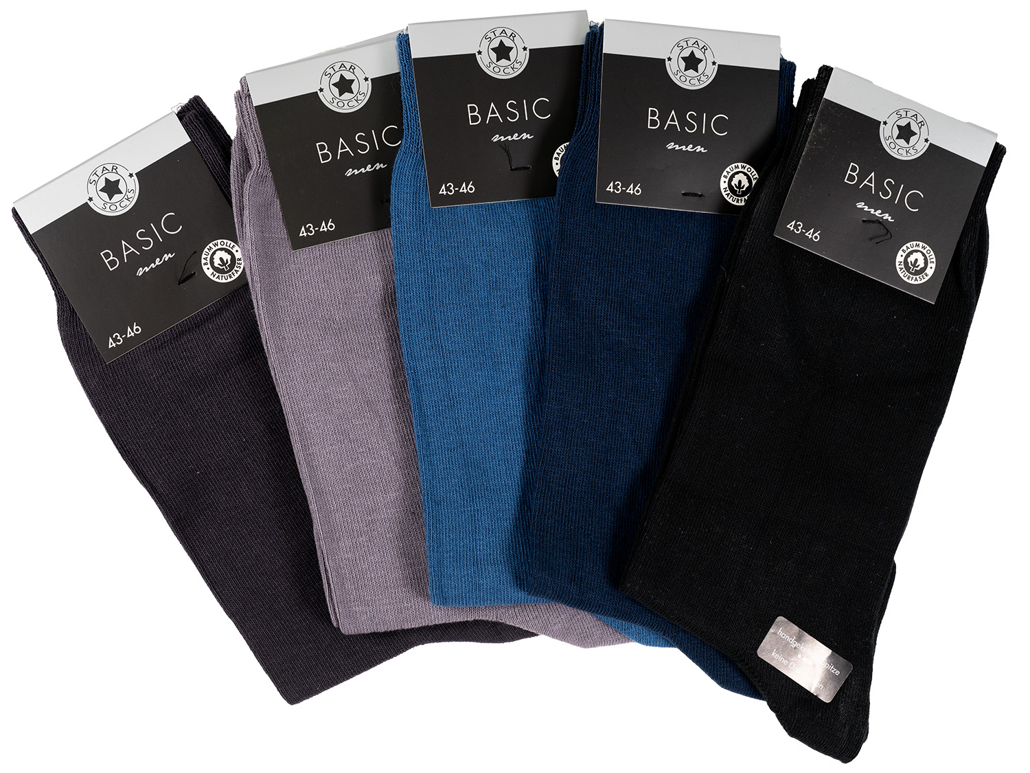 Star Socks Bavlnené ponožky SET 5 - pánske farebné Veľkosť: 39-42