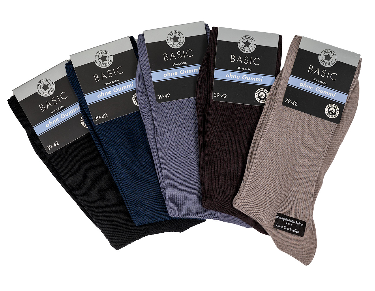 Star Socks bavlnené pánske ponožky SET 5 - farebné Veľkosť: 39-42