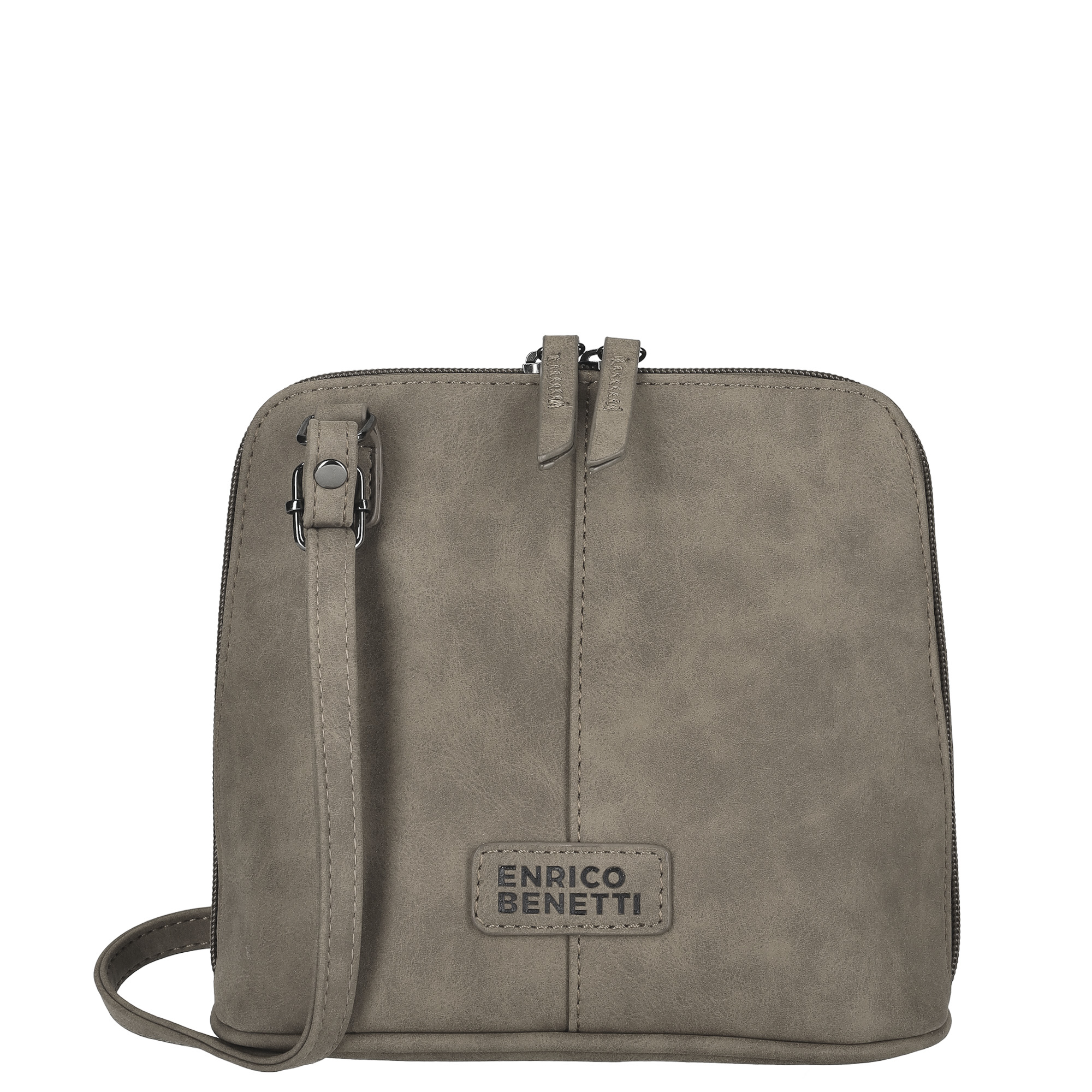 Enrico Benetti Kensi crossbody taška z PU kože - sivá