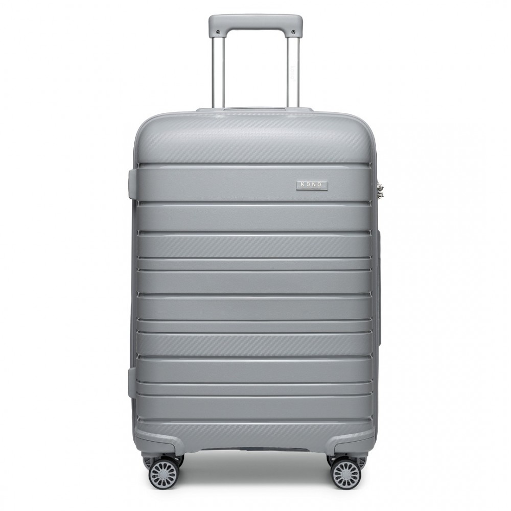 KONO Cestovný kufor na kolieskach Classic Colection PP - sivá - 39L