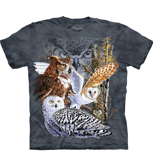 Pánske batikované tričko The Mountain - Find 11 Owls Veľkosť: S