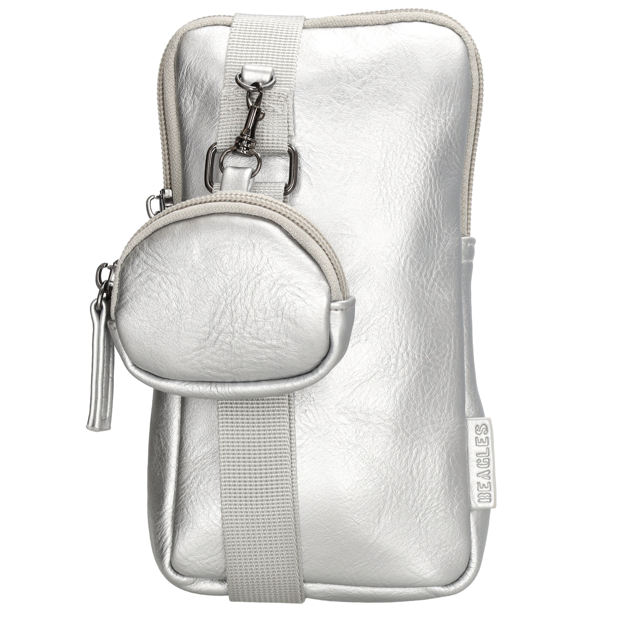Beagles Ferro crossbody taška na mobil - strieborná