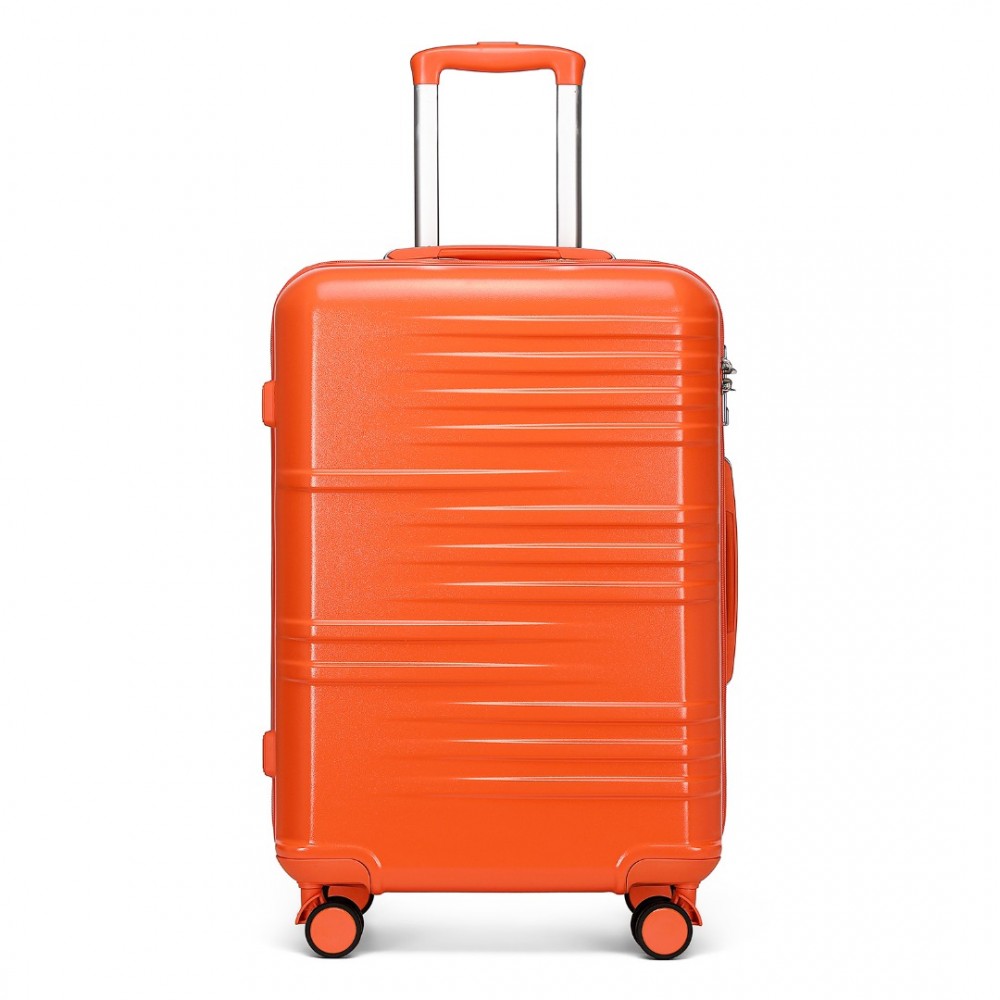 British Traveller odolný kufor ABS a PC - oranžový - 70L