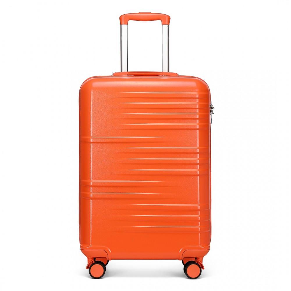 British Traveller odolný kufor ABS a PC - oranžový - 39L