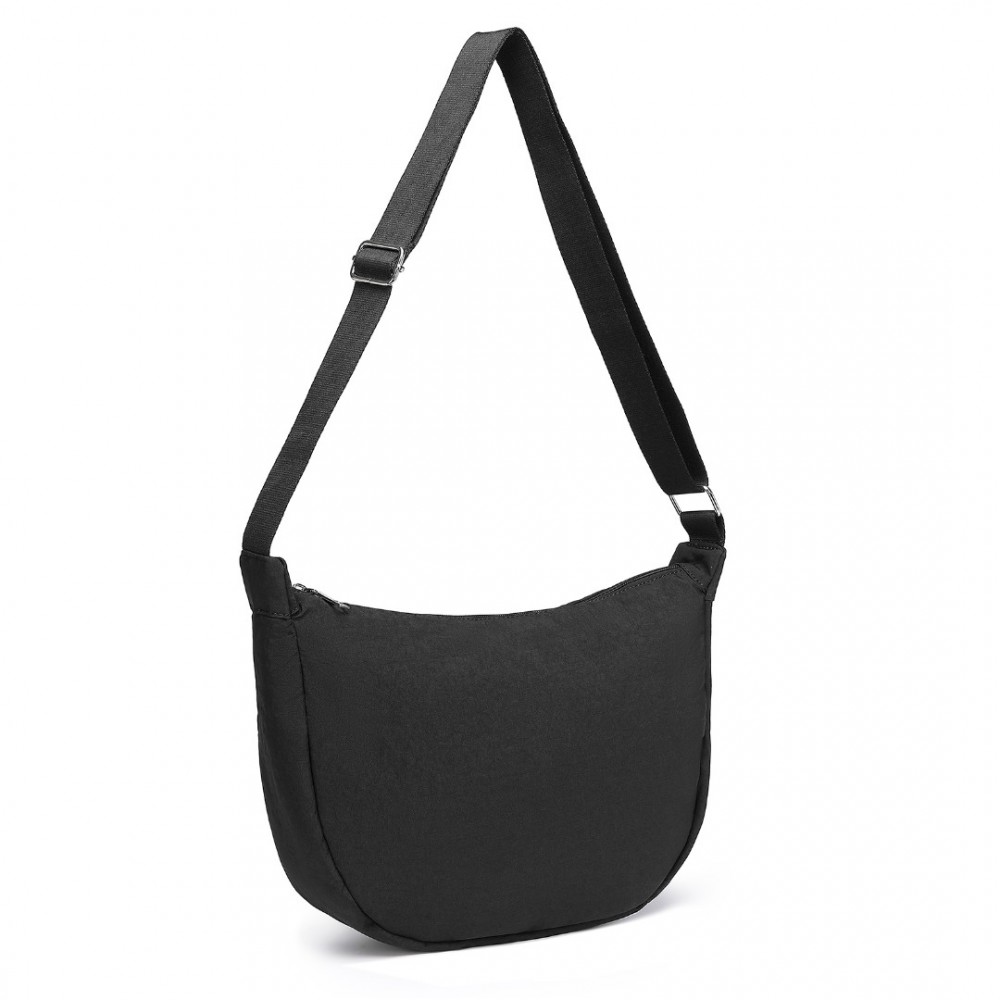 Miss Lulu Minimalistická vodeodolná crossbody taška - čierna