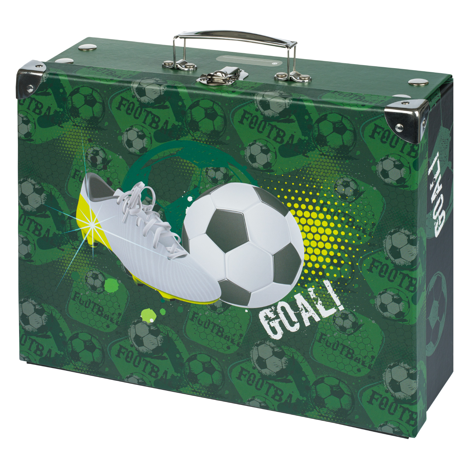 Baagl skladací školský kufrík Futbal s kovaním
