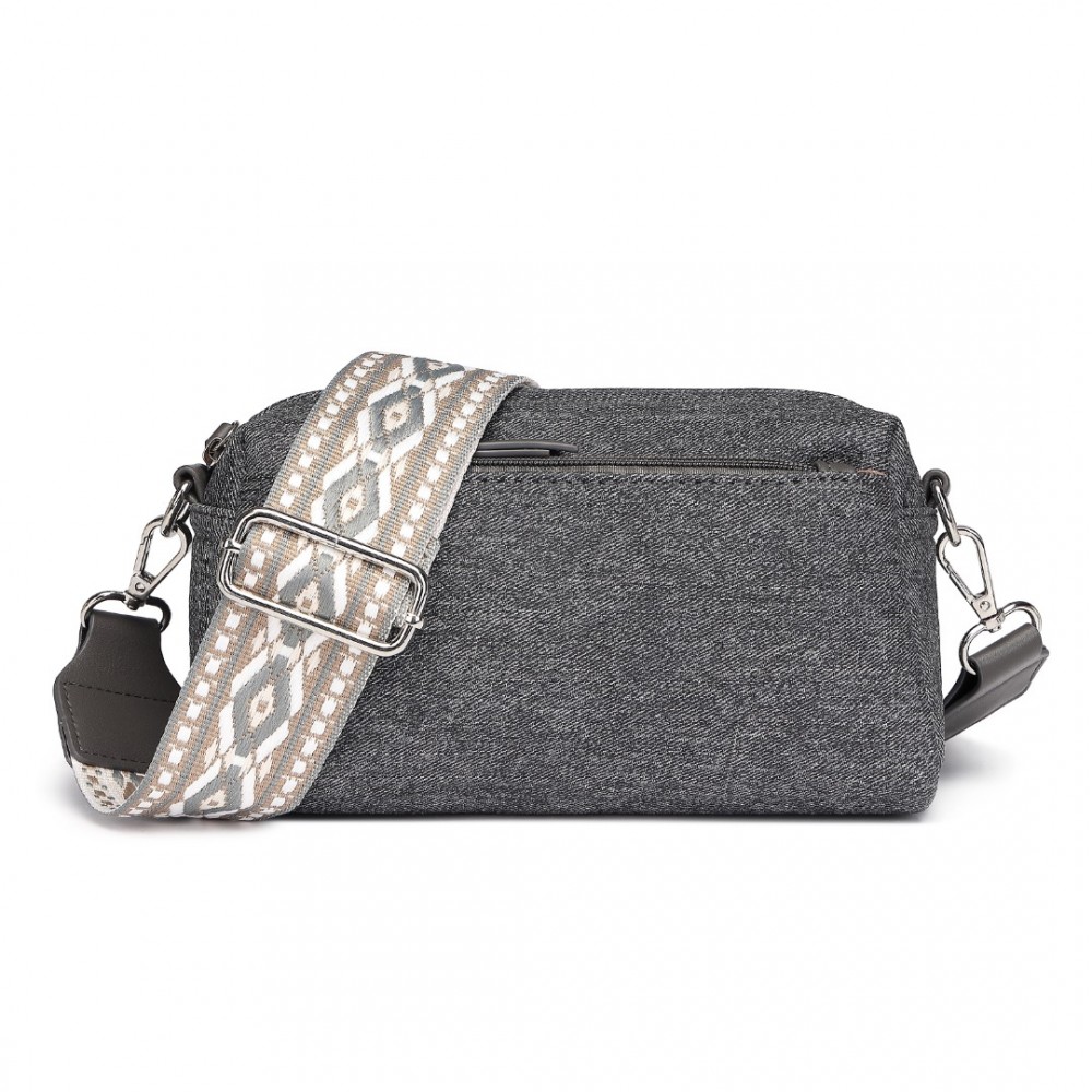 Miss Lulu Ethnic vodeodolná crossbody taška - sivá