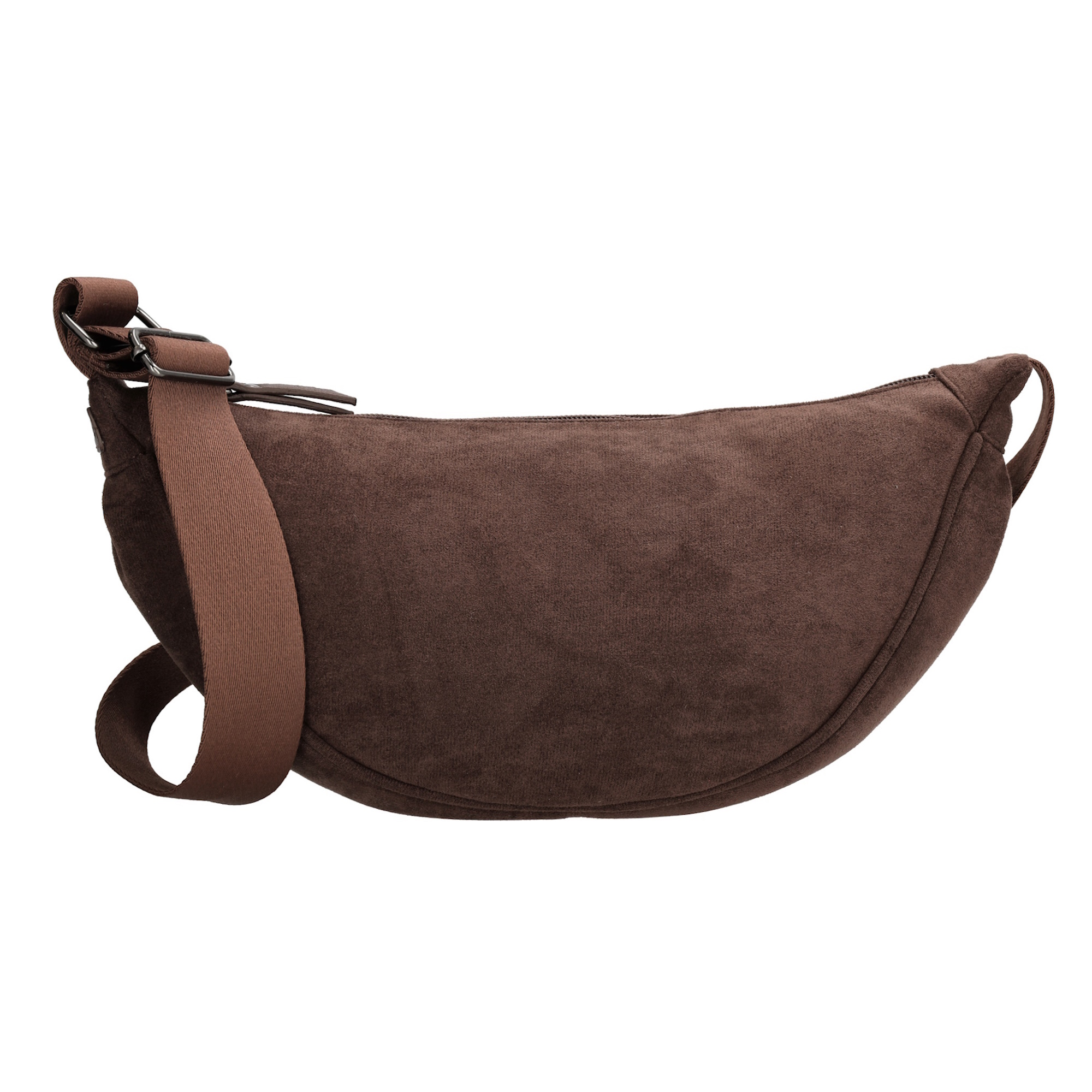 Beagles Neda dámska taška cez rameno Moon bag - tmavohnedá - 4L