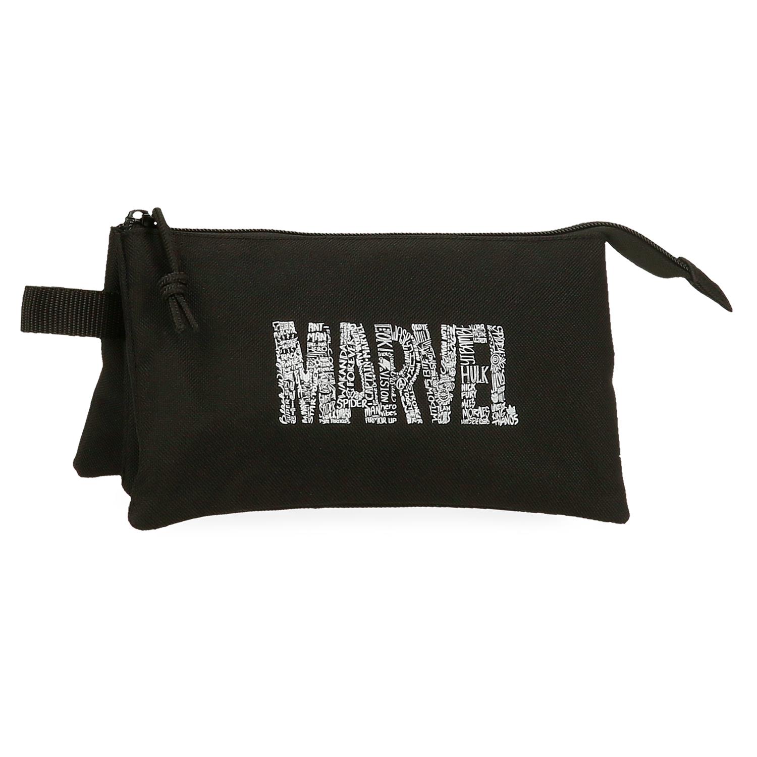 Trojitý peračník Marvel Logo - čierny