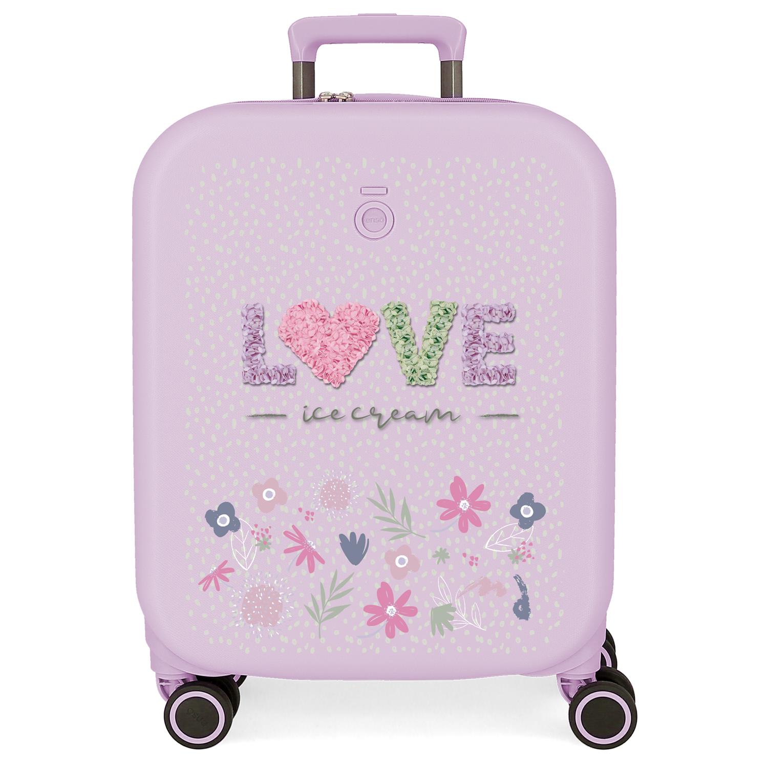 Cestovný rozšíriteľný kabínový ABS kufor Love Ice Cream - Enso - 37L